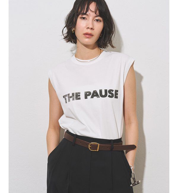 THE PAUSE「【THE PAUSE】THE PAUSE ノースリーブTEE」|Tシャツ・カットソー|オフホワイト