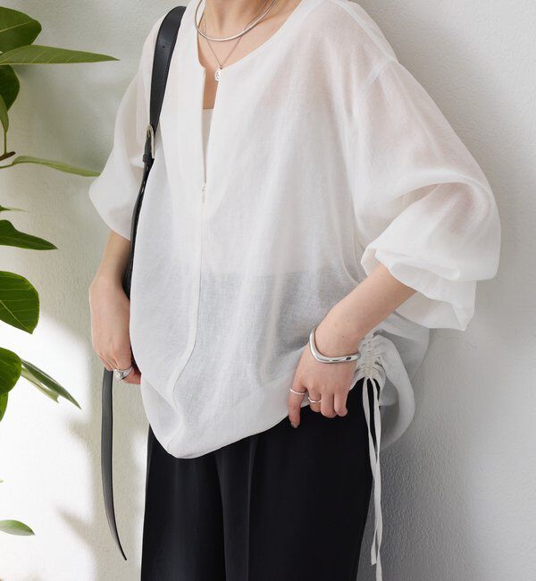  「《人気アイテム再販売！》ジップドロストブラウス」|シャツ・ブラウス|