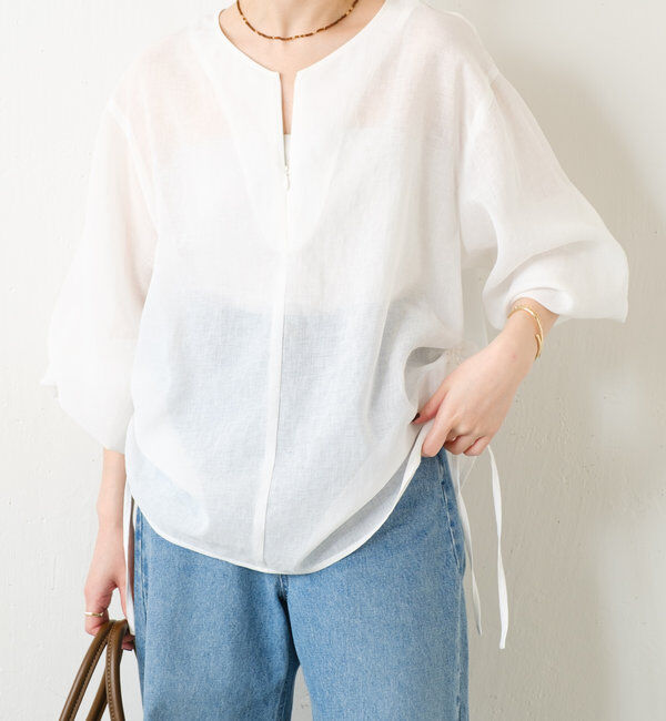  「《人気アイテム再販売！》ジップドロストブラウス」|シャツ・ブラウス|