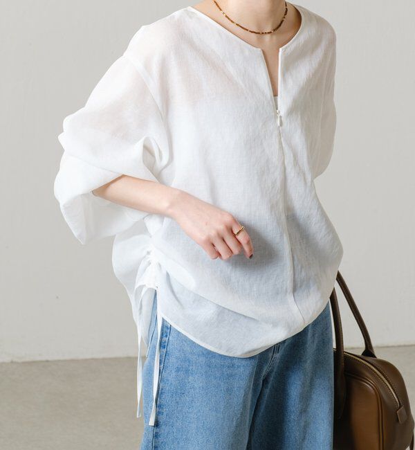  「《人気アイテム再販売！》ジップドロストブラウス」|シャツ・ブラウス|