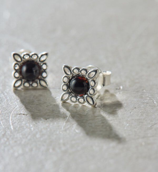  「【Sivelle./シヴェル】Silver925 オニキスレースピアス」|リング|