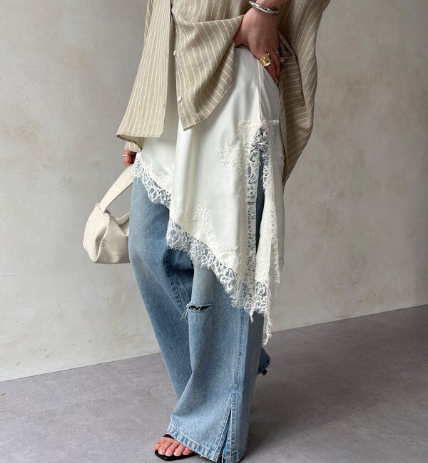  「アシメレースキャミ」|シャツ・ブラウス|