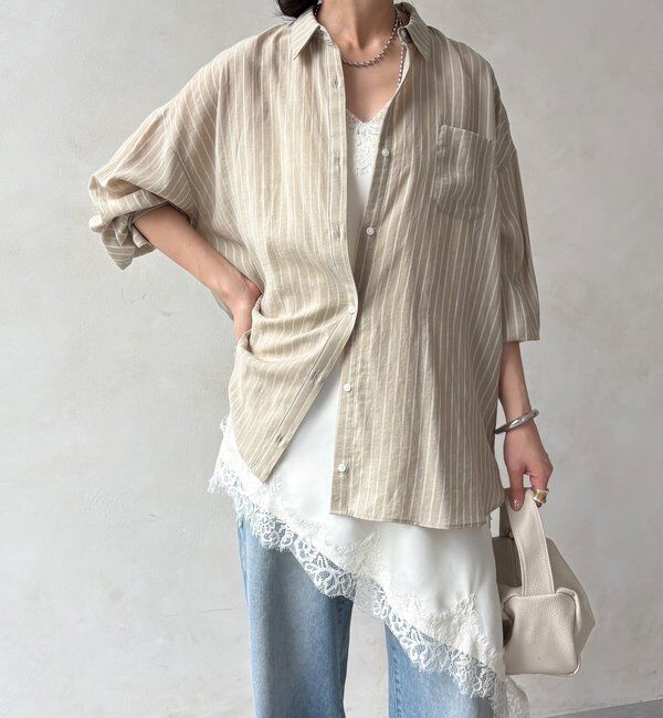  「アシメレースキャミ」|シャツ・ブラウス|