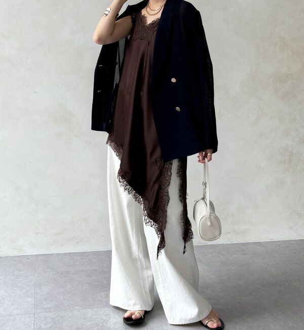  「アシメレースキャミ」|シャツ・ブラウス|