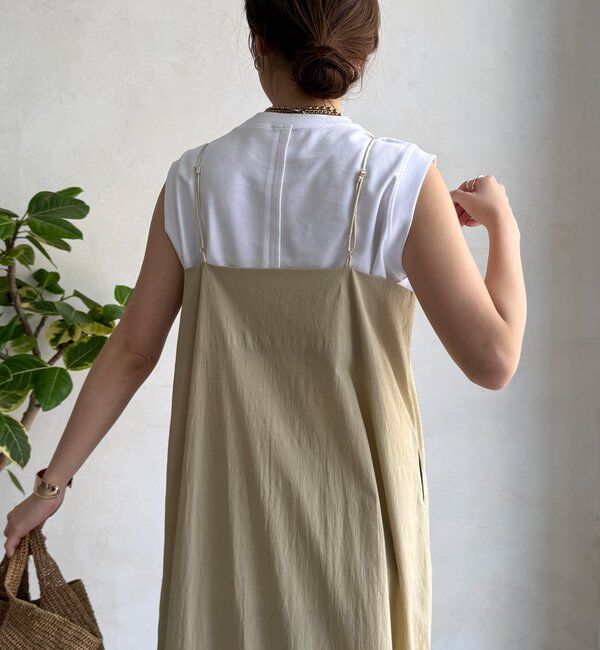  「【SAKURA企画】裾ギャザー切替キャミワンピース」|ワンピース|