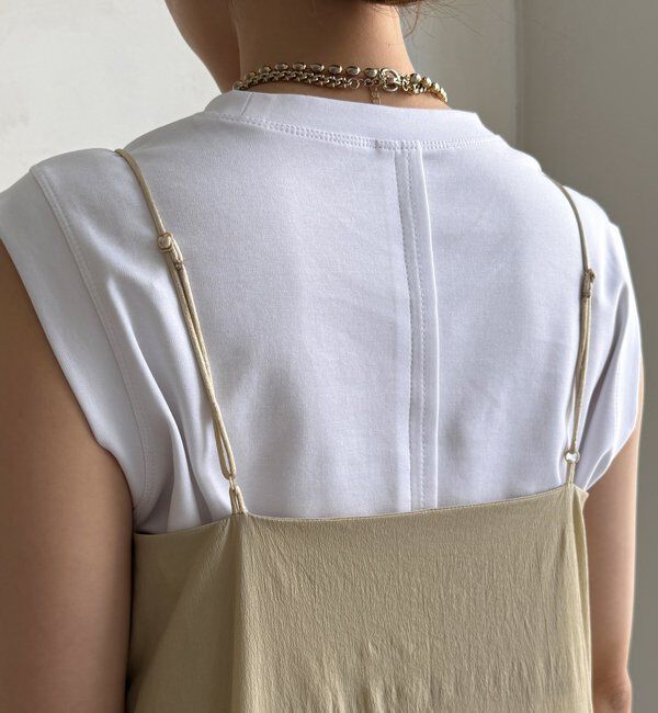  「【SAKURA企画】裾ギャザー切替キャミワンピース」|ワンピース|