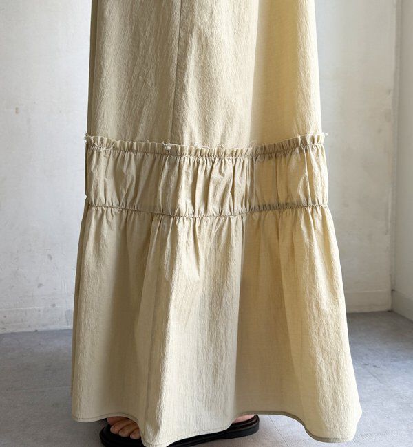  「【SAKURA企画】裾ギャザー切替キャミワンピース」|ワンピース|