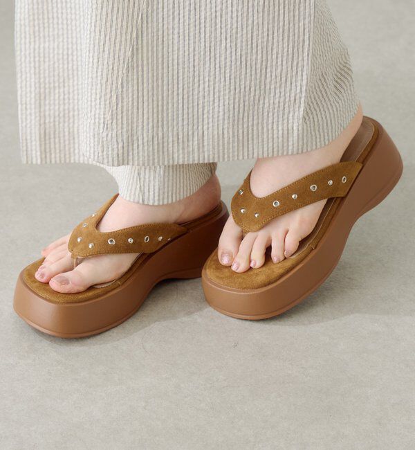  「スタッズスエードトングサンダル」|その他|