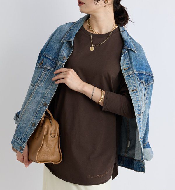  「ヘムシシュウロンTee」|Tシャツ・カットソー|ブラウン