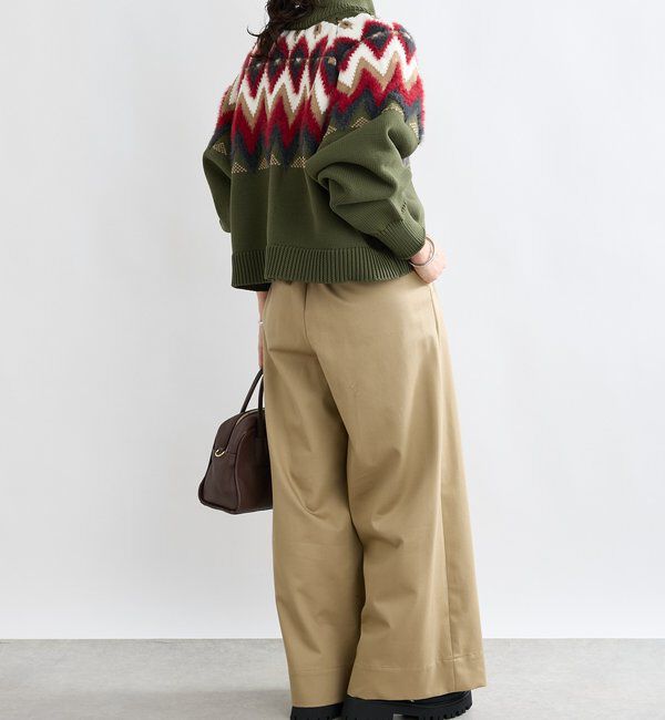  「【モダンな印象】ノルディックニットブルゾン」|カーディガン|