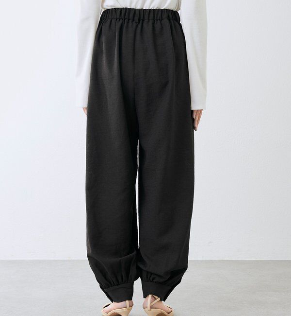  「【鮮度抜群/防シワ性/紫外線防止/今期注目シルエット】リネンライクアラジンパンツ」|チノ|