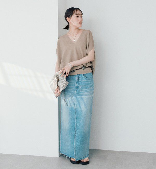  「【美シルエット】ライトギマフレンチコクーンニット」|ニット・セーター|