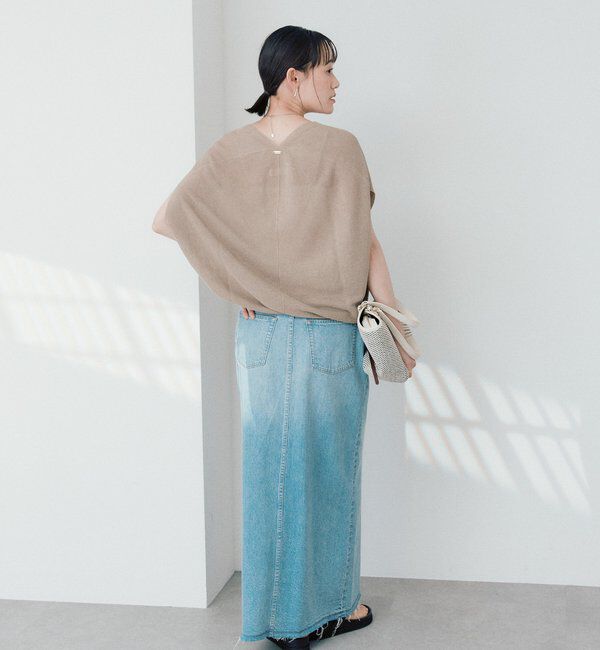  「【美シルエット】ライトギマフレンチコクーンニット」|ニット・セーター|