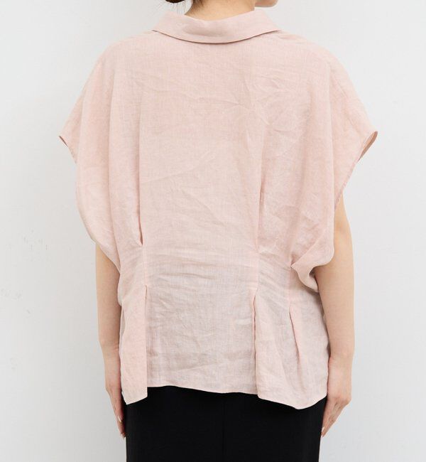  「【WEB限定】ハーフスリーブウエストシェイプシャツ」|シャツ・ブラウス|