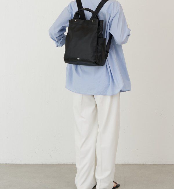  「レザー2ハンドルリュックサック」|リュック|