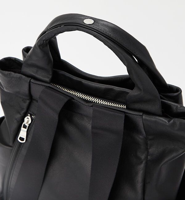  「レザー2ハンドルリュックサック」|リュック|