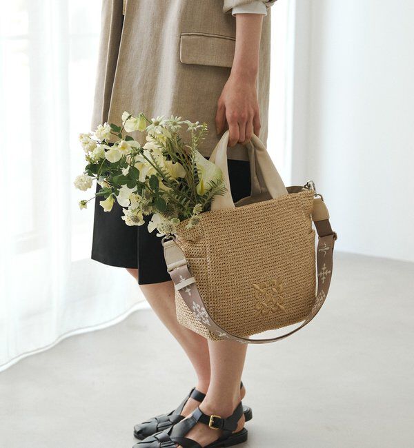  「ナイロンラフィア2WAYトートバッグ」|トートバッグ|