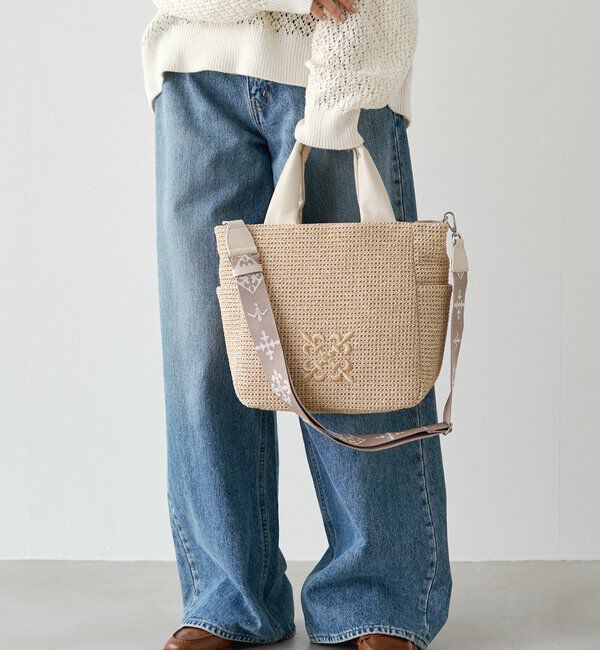  「ナイロンラフィア2WAYトートバッグ」|トートバッグ|