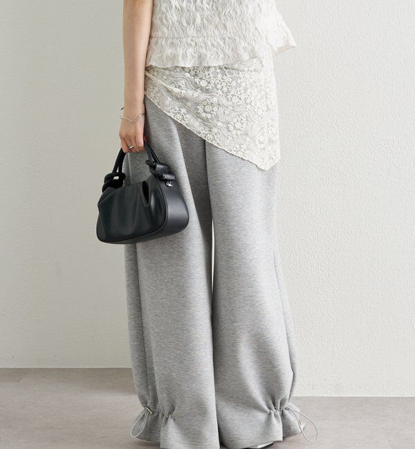 「裾ドロストスウェットパンツ」|チノ|
