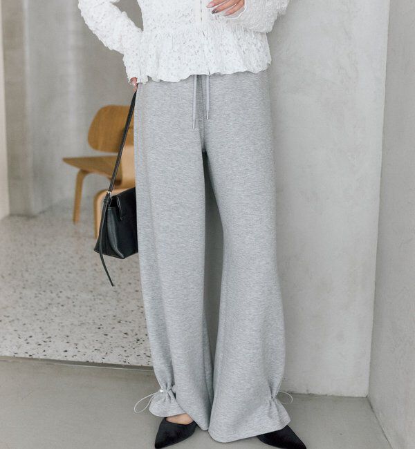  「裾ドロストスウェットパンツ」|チノ|