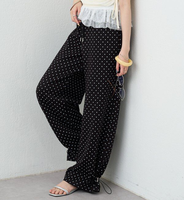  「裾ドロストスウェットパンツ」|チノ|