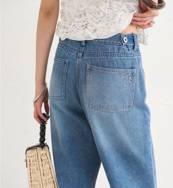  「ポケットステッチフレアデニム」|デニム|ブルー