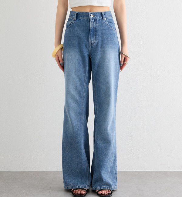  「ポケットステッチフレアデニム」|デニム|