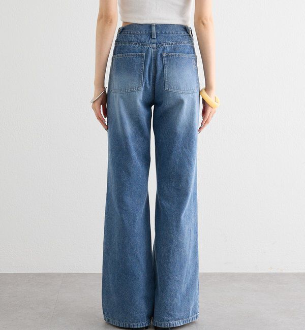  「ポケットステッチフレアデニム」|デニム|