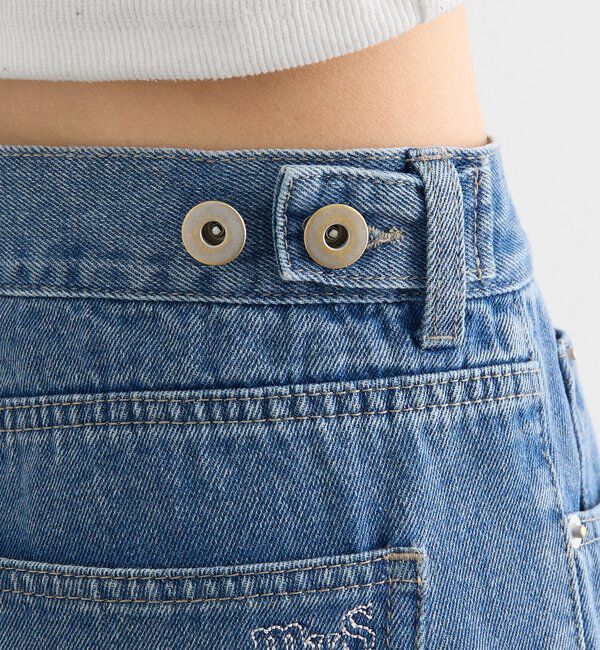  「ポケットステッチフレアデニム」|デニム|