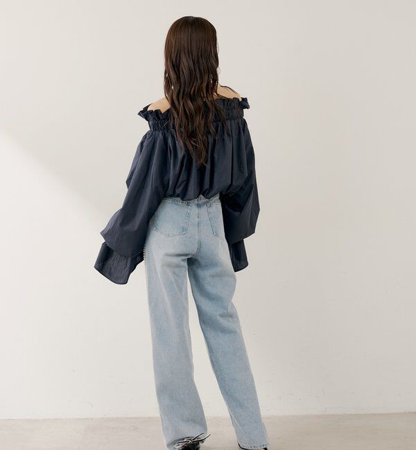  「【SALON by Chico】2wayスタンドフリルブラウス」|シャツ・ブラウス|