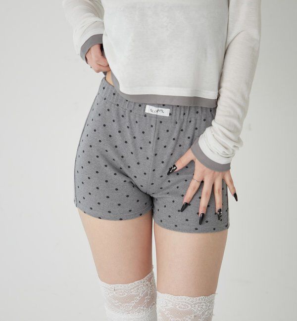  「【SLOPPY/スロッピー】リブショートパンツ」|チノ|