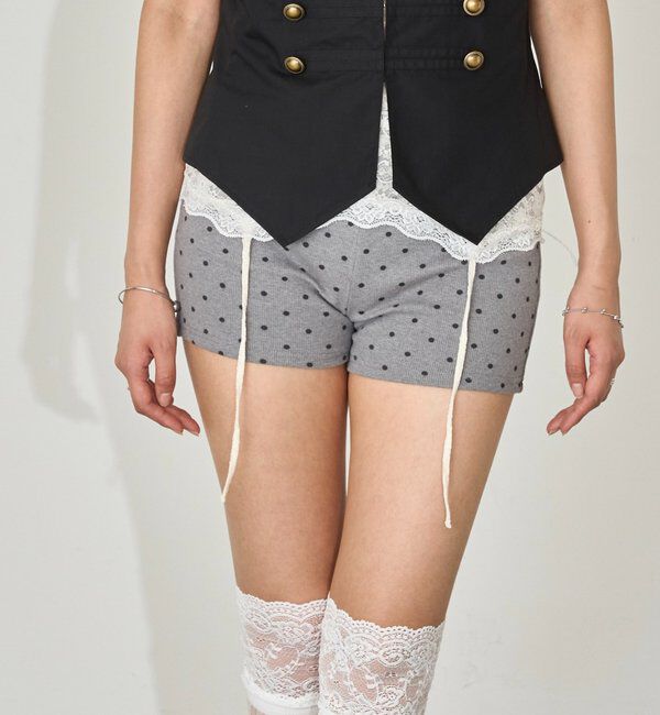  「【SLOPPY/スロッピー】リブショートパンツ」|チノ|グレーその他2