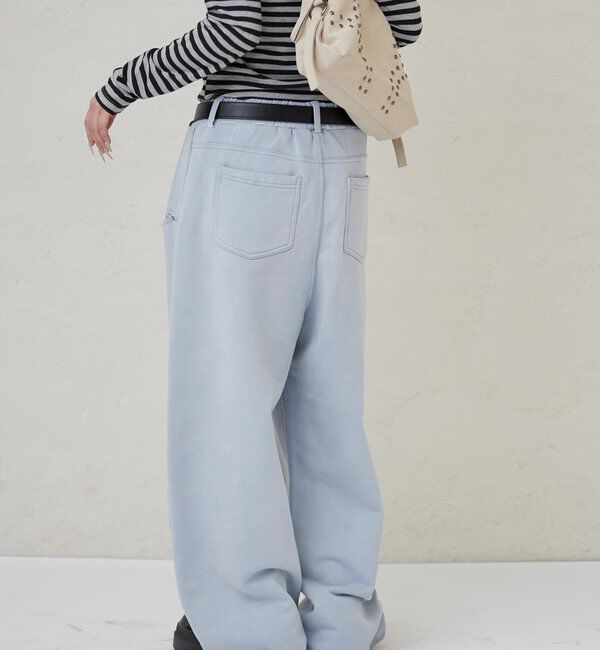  「スラッシュポケットウォッシュドスウェットイージーパンツ」|チノ|