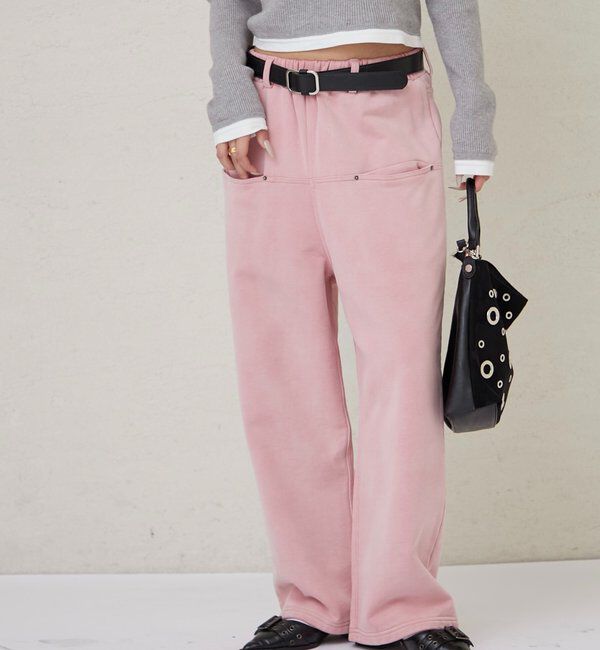  「スラッシュポケットウォッシュドスウェットイージーパンツ」|チノ|