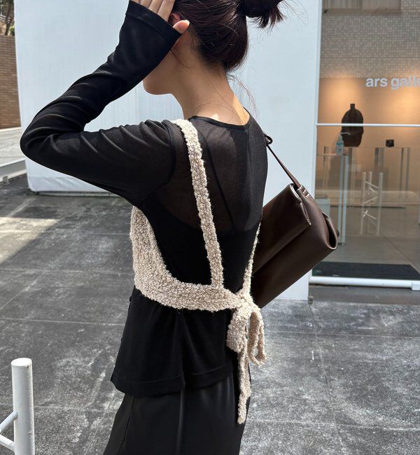  「【WEB限定/セットアイテム】クロスビスチェ&times;シアーカーディガン」|Tシャツ・カットソー|