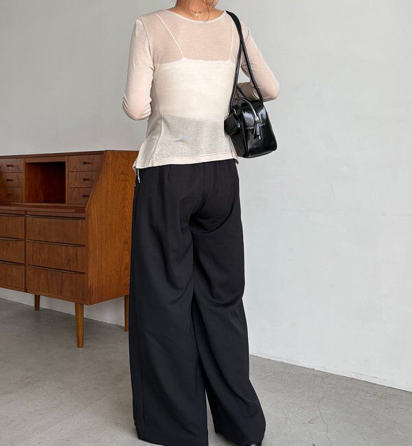  「【WEB限定/セットアイテム】クロスビスチェ&times;シアーカーディガン」|Tシャツ・カットソー|