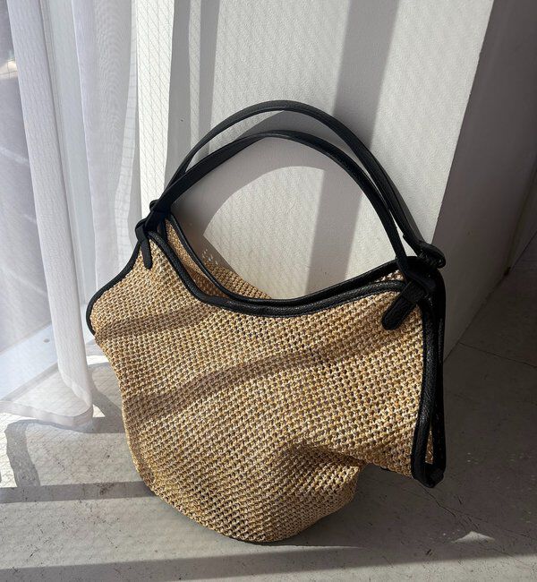  「【ミニショルダーSET】トリミングバケットトートバッグ」|トートバッグ|ブラック