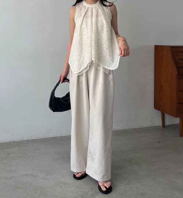  「【女性らしさ◎/着映え】フェザーアメスリブラウス」|シャツ・ブラウス|