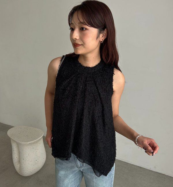  「【女性らしさ◎/着映え】フェザーアメスリブラウス」|シャツ・ブラウス|