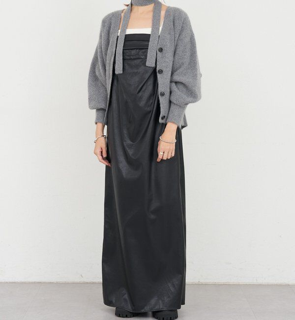  「ファーウールタイ付きカーディガン」|カーディガン|