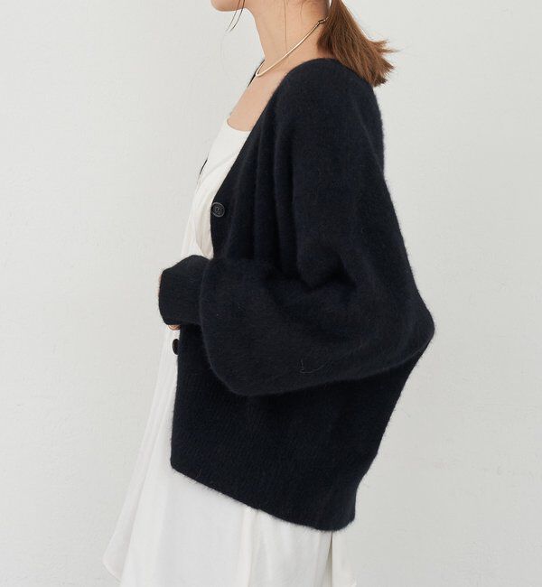  「ファーウールタイ付きカーディガン」|カーディガン|