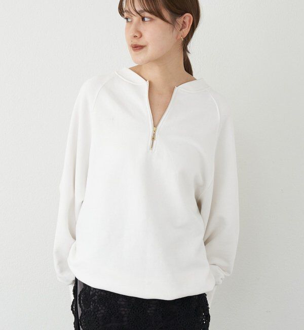  「2WAYジップスウェット」|Tシャツ・カットソー|オフホワイト