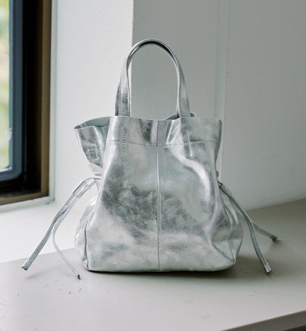  「レザー巾着ショルダーバッグ」|トートバッグ|