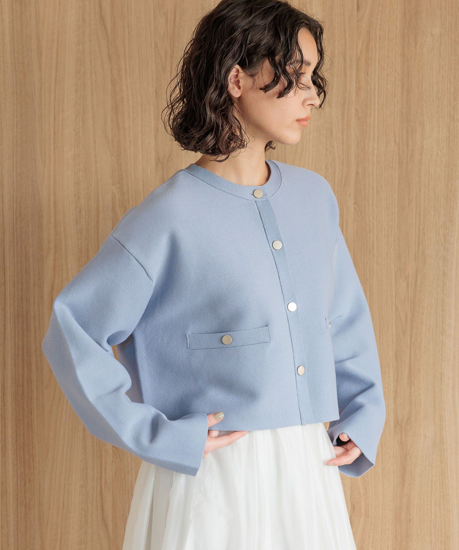 A part by 「スポンディッシュキンボタンクルーカーディガン」|ニット・セーター|