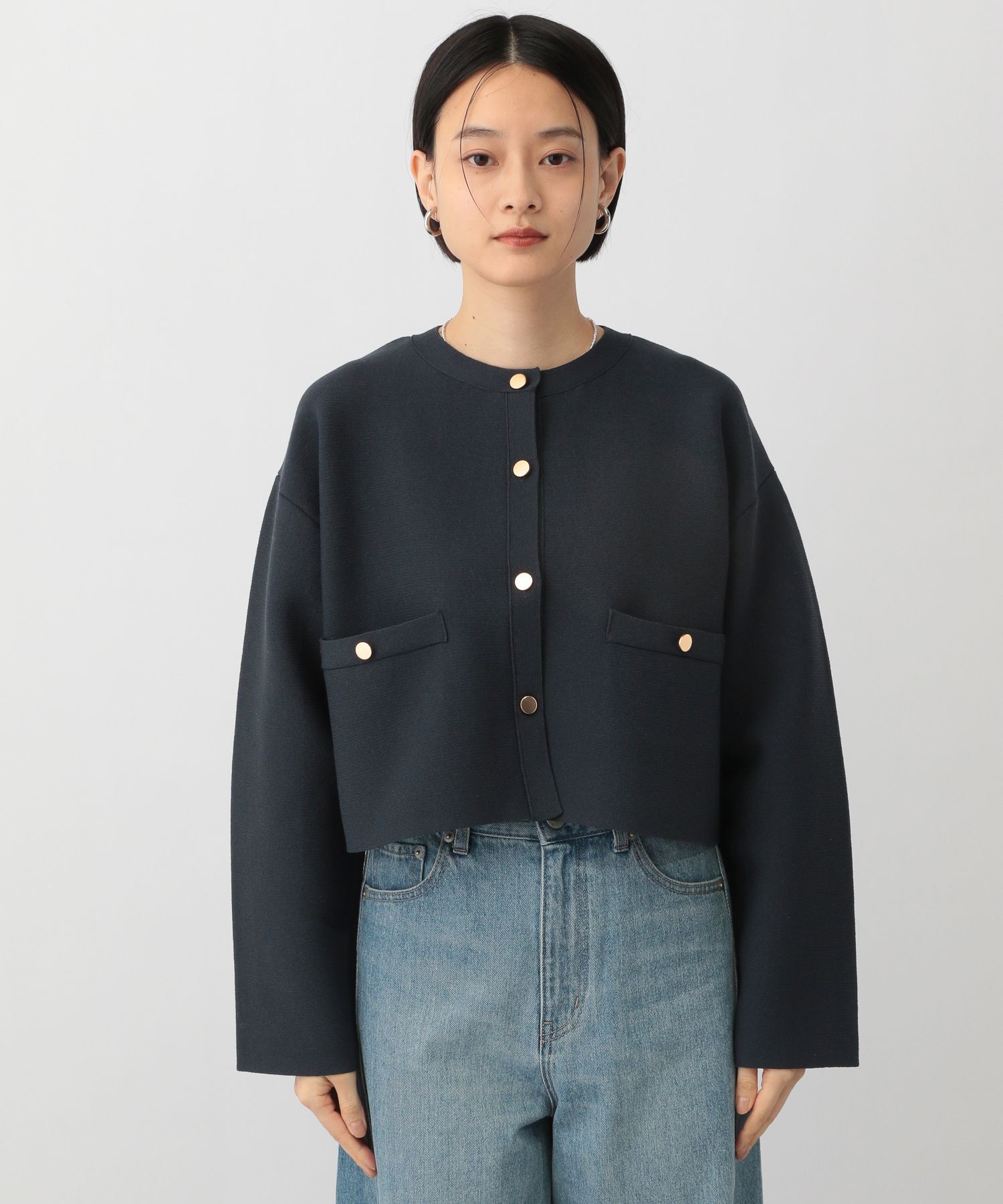 A part by 「スポンディッシュキンボタンクルーカーディガン」|ニット・セーター|