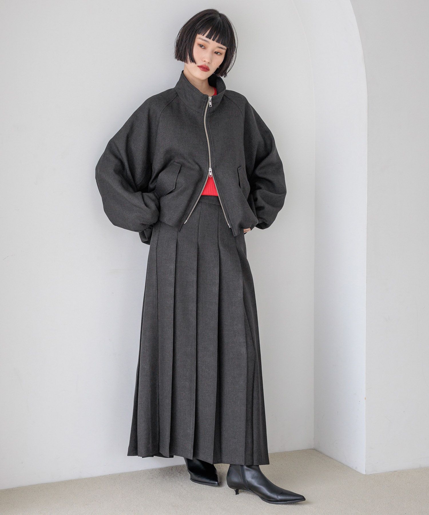 LOWRYS FARM「ラナテックプリーツロングスカート」|スカート|