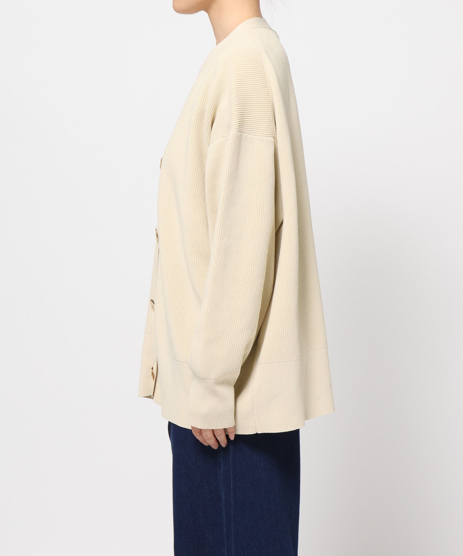 LOWRYS FARM「デコボタンＢＩＧＶカーディガン」|ニット・セーター|