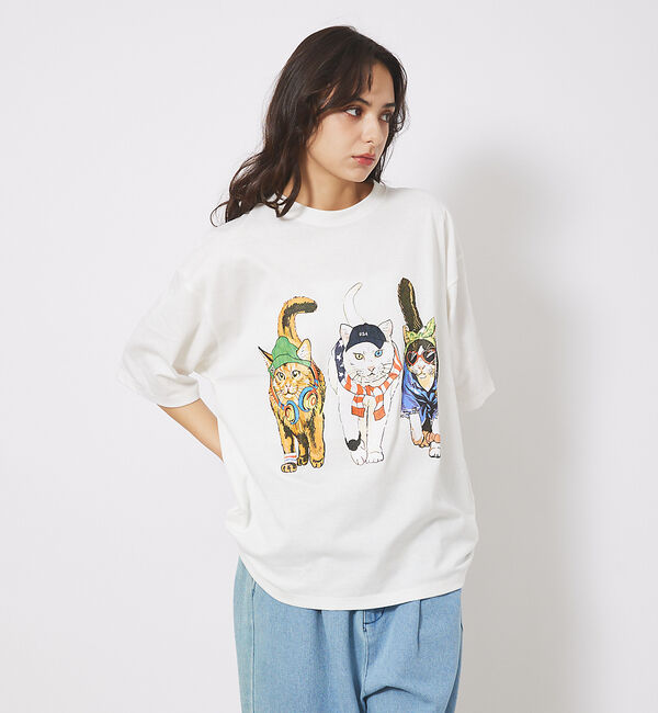 ABAHOUSE「【CORISCO/コリスコ】 Animal猫 Tシャツ/アニマルTシャツ【予約】」|Tシャツ・カットソー|