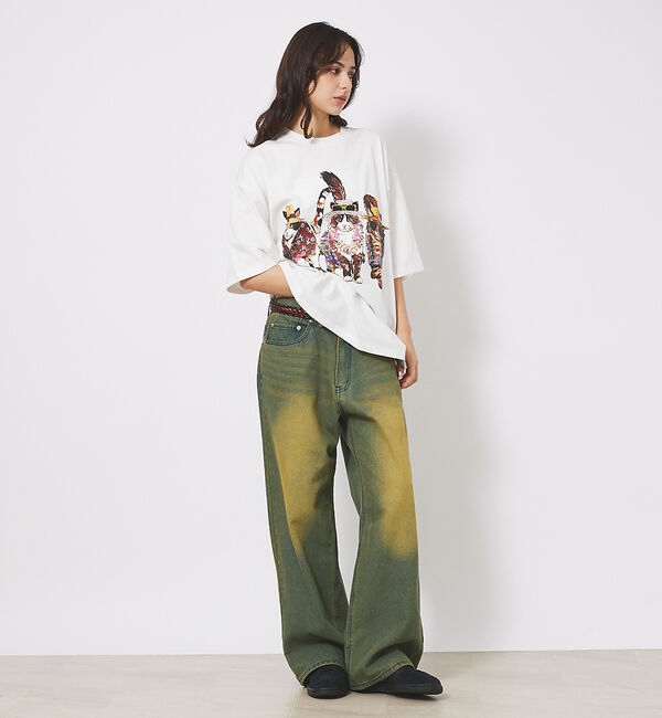 ABAHOUSE「【CORISCO/コリスコ】 Animal猫 Tシャツ/アニマルTシャツ【予約】」|Tシャツ・カットソー|