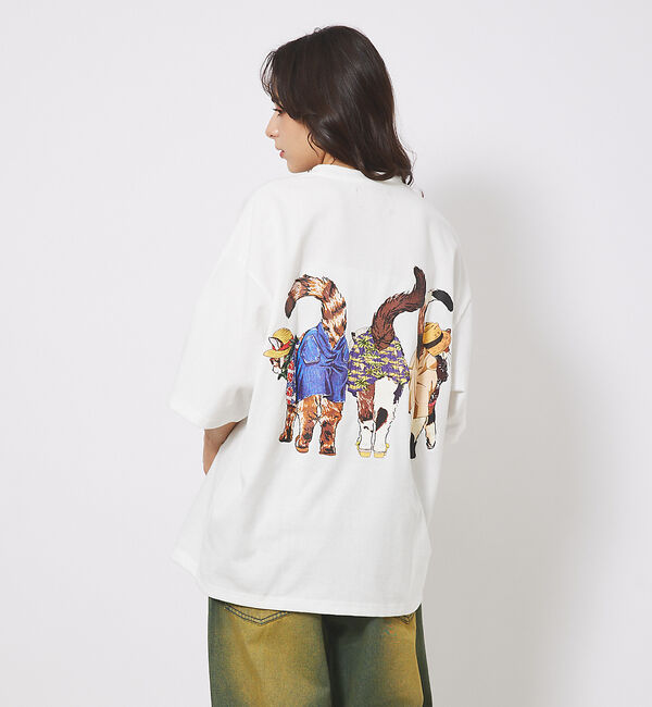 ABAHOUSE「【CORISCO/コリスコ】 Animal猫 Tシャツ/アニマルTシャツ【予約】」|Tシャツ・カットソー|